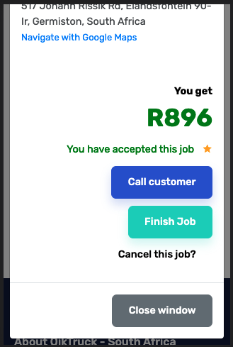dashboard new job
